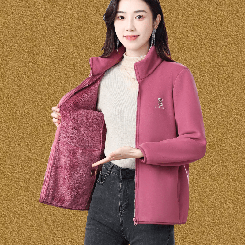 中老年摇粒绒外套女秋冬季