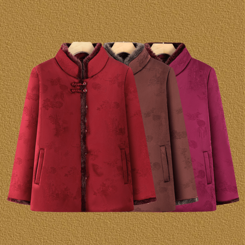 奶奶冬装加绒棉衣保暖外套