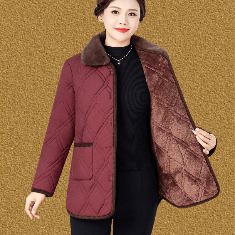 妈妈毛领包边棉衣女中老年人奶奶装加绒保暖棉袄宽松棉服冬季外套,女装/女士精品,棉衣/棉服,淘宝优惠券,粉丝福利购,淘宝优惠卷