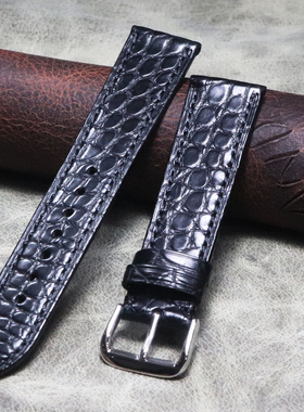 手工优质美洲鳄鱼真皮表带18mm19mm20mm21mm22mm鳄鱼表带表链