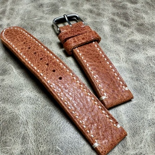 满百可送（不与其它优惠叠加）柔软牛皮复折表带18mm20mm表带