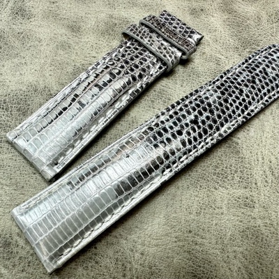18/20mm银色渐变纹蜥蜴皮表带