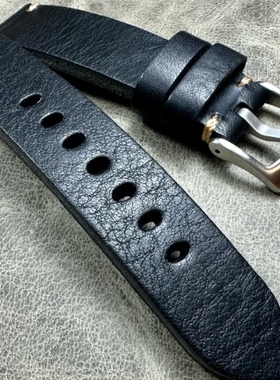 耐水耐汗！快拆厚料单层头层手工牛皮表链18mm19mm20mm真皮表带