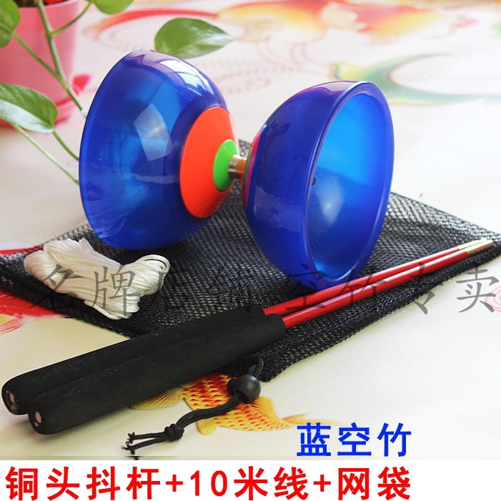 双头双轮活轴一五轴承皮碗空竹扯铃新手初学健身学校推荐耐摔空竹