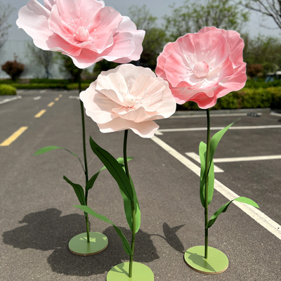 橱窗花成品道具丝网舞台花泡沫婚庆拍摄引布置道具婚礼路新款摆件