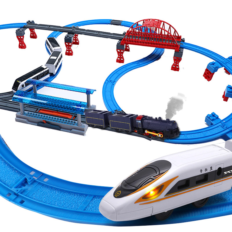SMART CREATIVE TRAIN SUPERHUMAN CHILDRENS TRAIN ELECTRIC TOY SPLICING TRACK SIMULATED HIGH-SPEED RAIL HARMONY MODEL