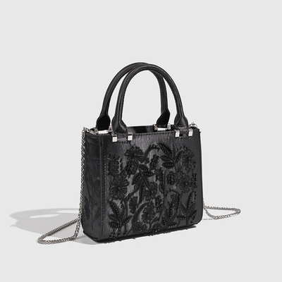 2025新款国风轻奢花卉刺绣手提包