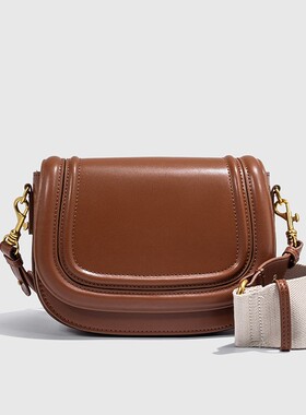 Z家新款时尚马鞍包宽肩带大容量休闲旅游单肩斜挎包潮女百搭挎包