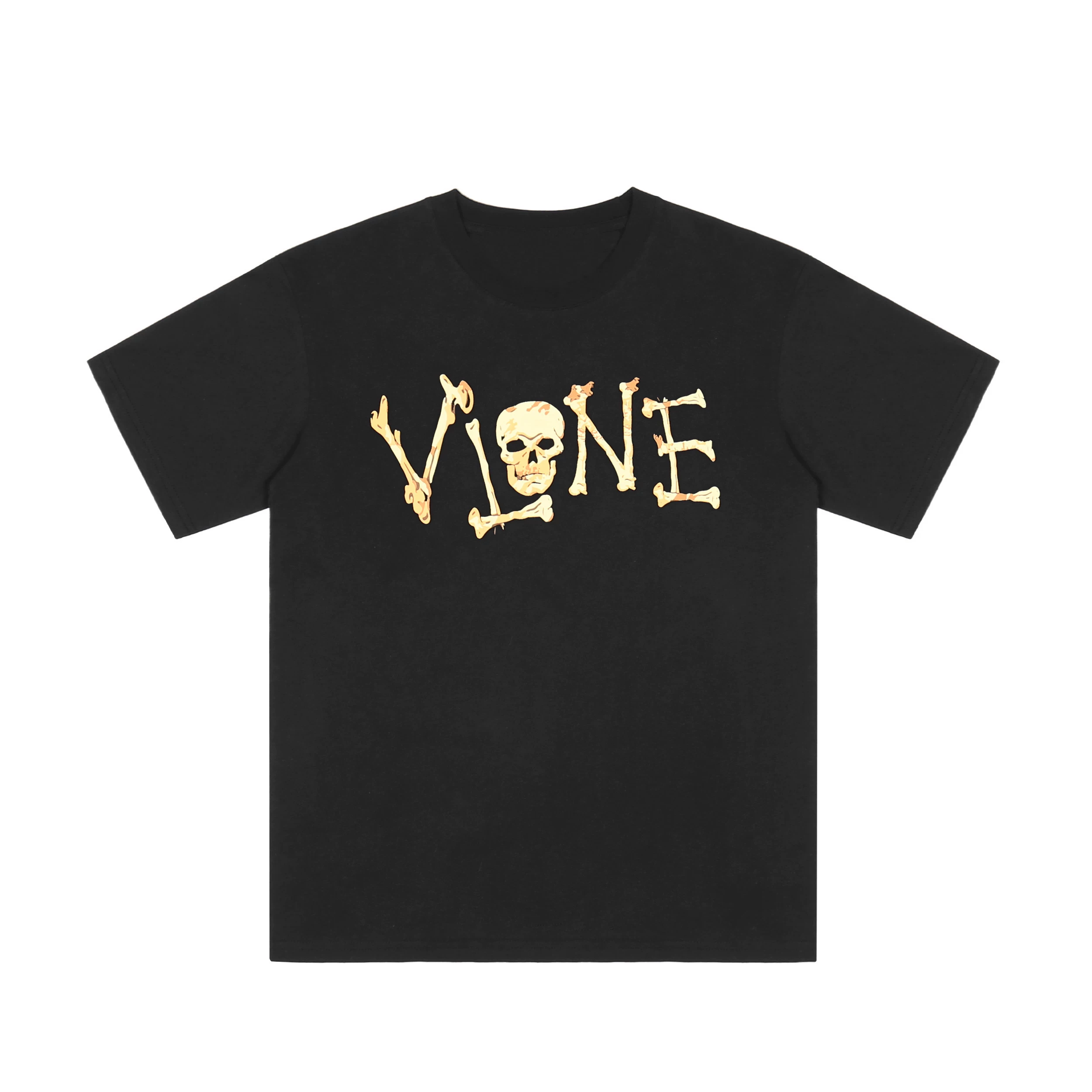 VLONE Staple нишевая фирменно-креативная кость череп американская повседневная уличная свободная тяжелая футболка с коротким рукавом