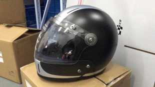 VELDT碳纤维复古头盔凯旋哈雷拿铁杜卡迪摩托车骑行全盔组合 新款