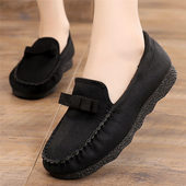 42特大码 秋冬老北京布鞋 棉鞋 孕妇平底工作鞋 加绒保暖女鞋 豆豆鞋