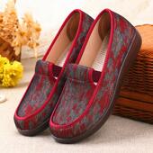 女春季 中老年老太太妈妈单鞋 软底防滑老人鞋 加宽老北京布鞋 奶奶鞋