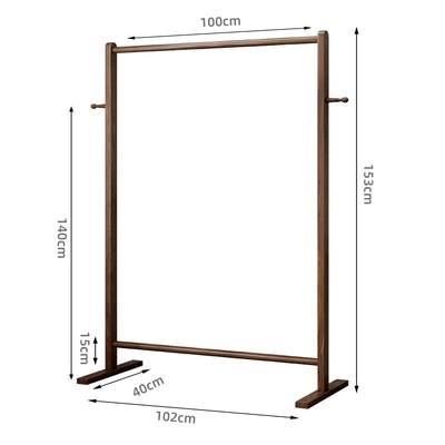 新款实木衣帽架落地卧室挂衣架网红简约家用挂衣服架子民宿定制衣
