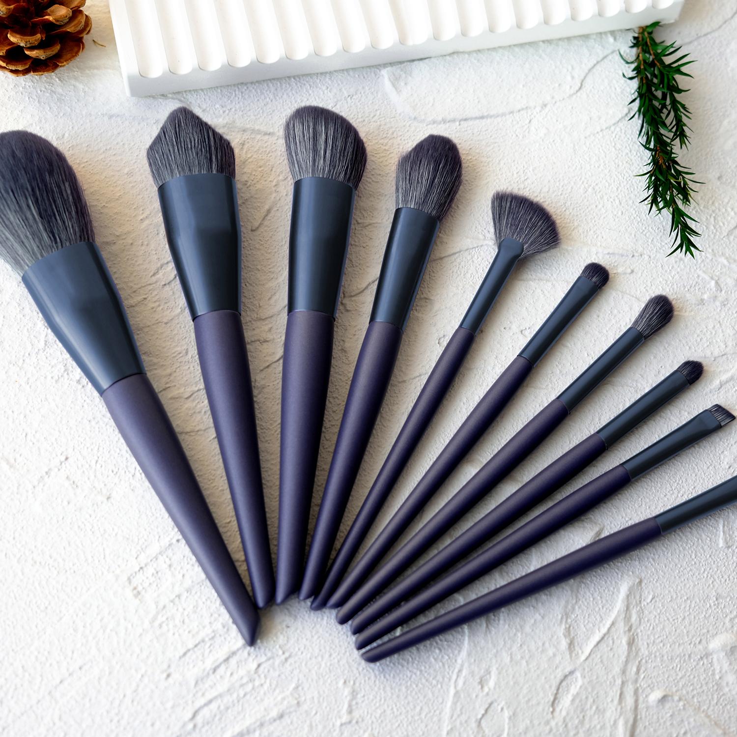 初见紫烟10支化妆刷柔软沧州腮红散粉刷子初学者软毛化妆新手套装