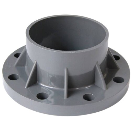耐酸碱灰色法蓝片 PVC法兰片 法兰接头 140MM 5寸