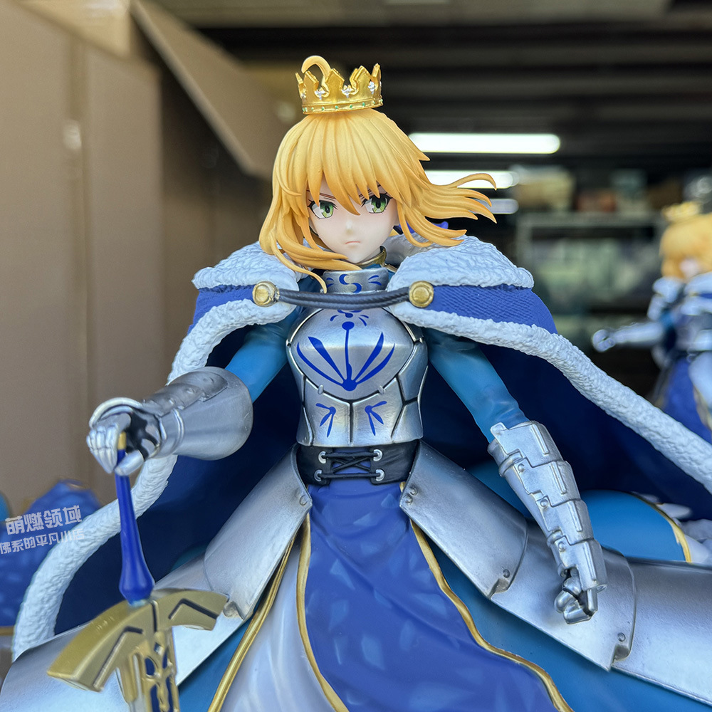 国产新款棉被王阿尔托莉雅蓝盔甲Saber手办模型fate呆毛王fgo