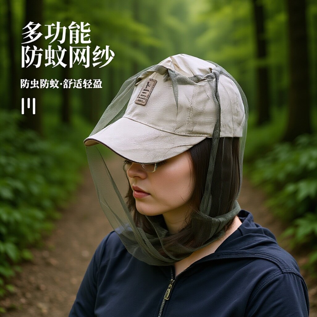 宝宝帽子实用出门修邪头套一次性通勤妙招杨树全脸婴儿防柳絮出游