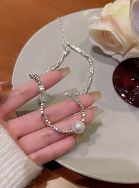 韩国高级感波光粼粼项链女ins潮