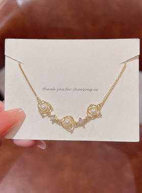 韩国新款高级设计感珍珠手链女i