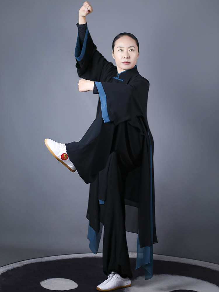 正品马蕾太极春夏新款女士团队太极拳太极剑健身气功表演服飘逸中