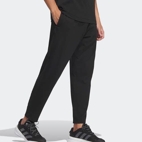 酷动城正品adidas男子武极运动休闲棉质轻薄舒适束口9分裤IW1507