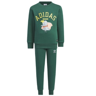 酷动城Adidas三叶草婴童棉质舒适运动印花针织长袖套装IX4362