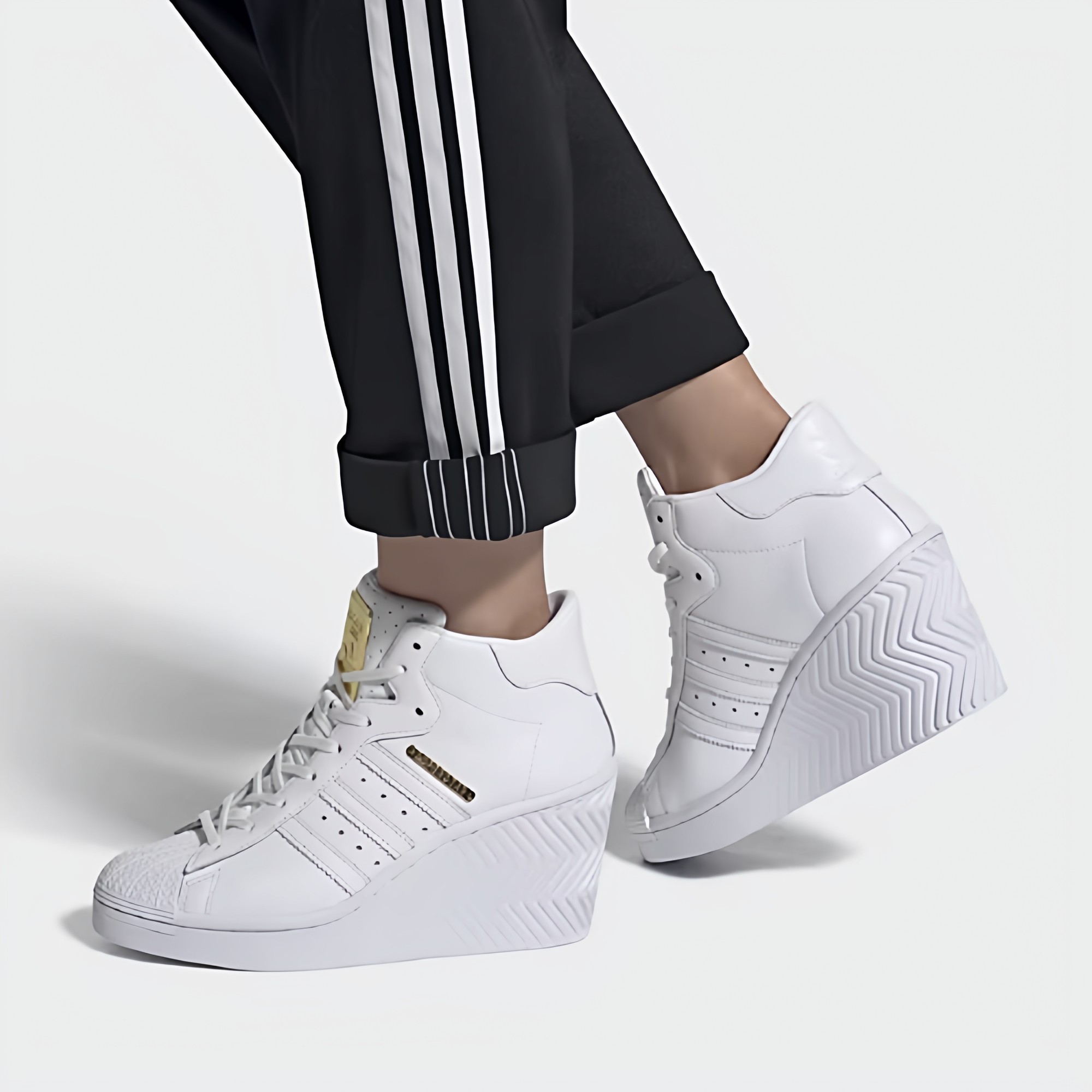 酷动城正品Adidas三叶草Superstar女子牛皮坡跟增高休闲鞋 FW3198,运动鞋new,运动休闲鞋,淘宝优惠券,粉丝福利购,淘宝优惠卷
