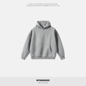 NYHSUGOO 上衣 南乙秋冬双层毛圈重磅450克套头连帽卫衣3980男士