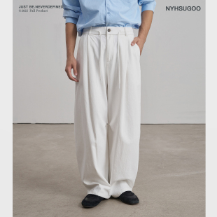 3913复古长裤 NYHSUGOO 男士 100%棉340克斜纹面料休闲裤 南乙秋季