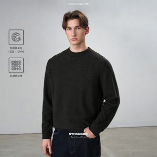 12针48支精纺毛衣打底衫 男冬季 3987 100%羊毛针织衫 南乙NYHSUGOO