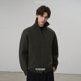 毛衣 毛衣3950男士 NYHSUGOO 南乙秋冬48支针法羊毛混纺纱线开衫