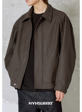 NYHSUGOO/南乙3469男士春季韩系极简皮衣夹克百搭上衣外套