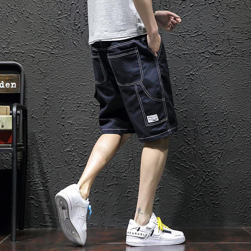 UASK夏季薄款牛仔短裤男士五分中裤多款大码胖子潮牌5工装运动裤