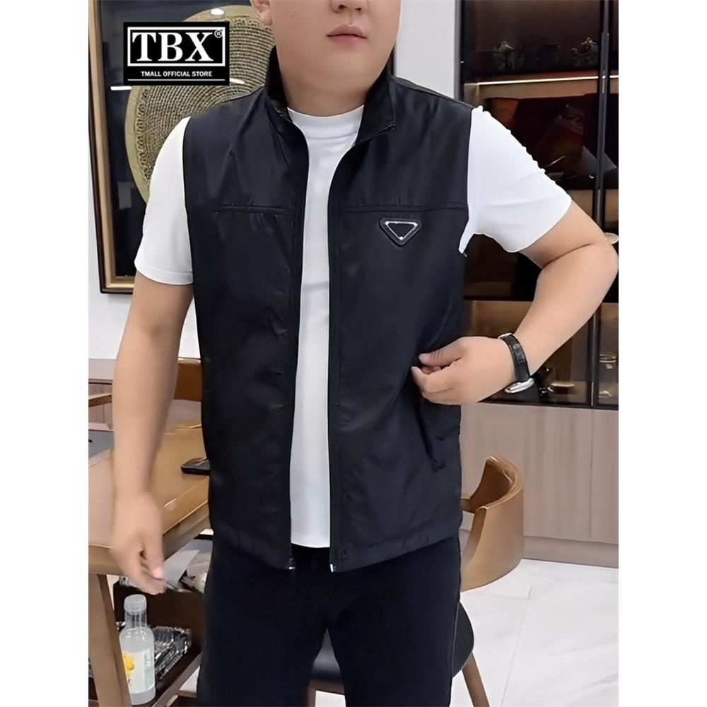 高端欧货立领马甲男士2025新款春秋季坎肩无袖背心冲锋衣外套男款
