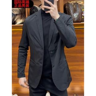 西装外套男春秋季高级感男士板板正正休闲西服外套时尚百搭帅气潮