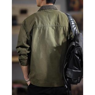 2025新款 JACK 春秋季 夹克男士 覆古翻领休闲外套 FRONT高档纯棉工装