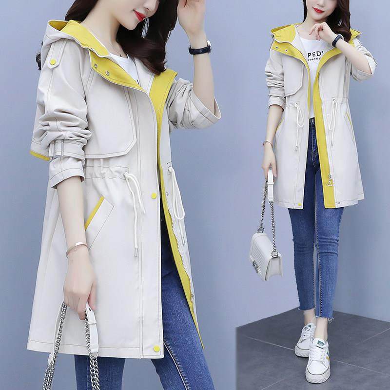 风衣女中长版休闲 2025新款春秋胖mm大尺码外套时尚加绒小个子春