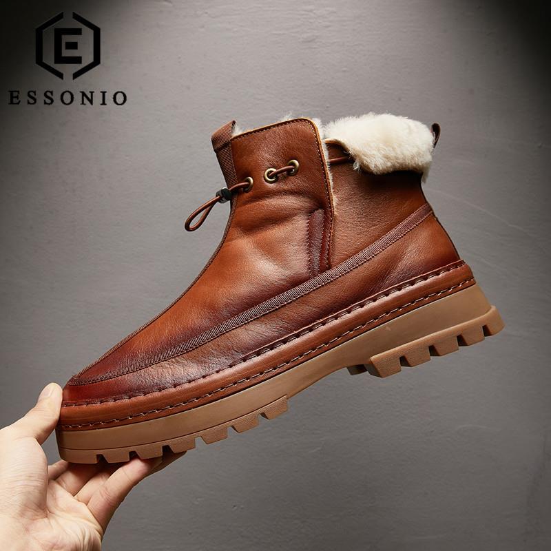ROADMAKER羊皮毛一体雪地靴男2025新款冬季加绒加厚保暖厚底棉鞋
