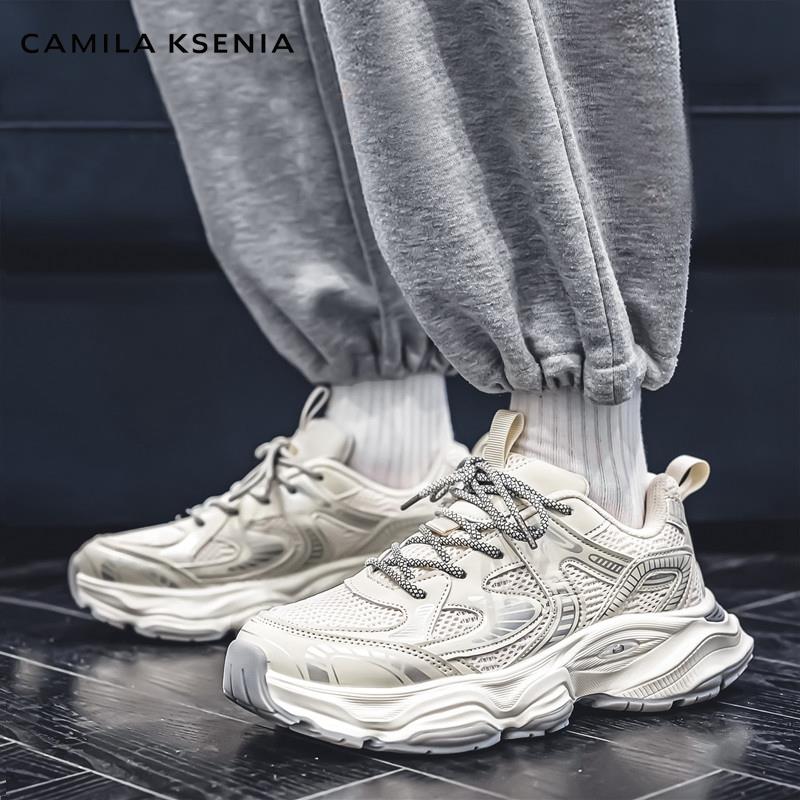 CAMILA KSENIA官方店2025新款男秋潮流休闲运动鞋百搭厚底老爹鞋