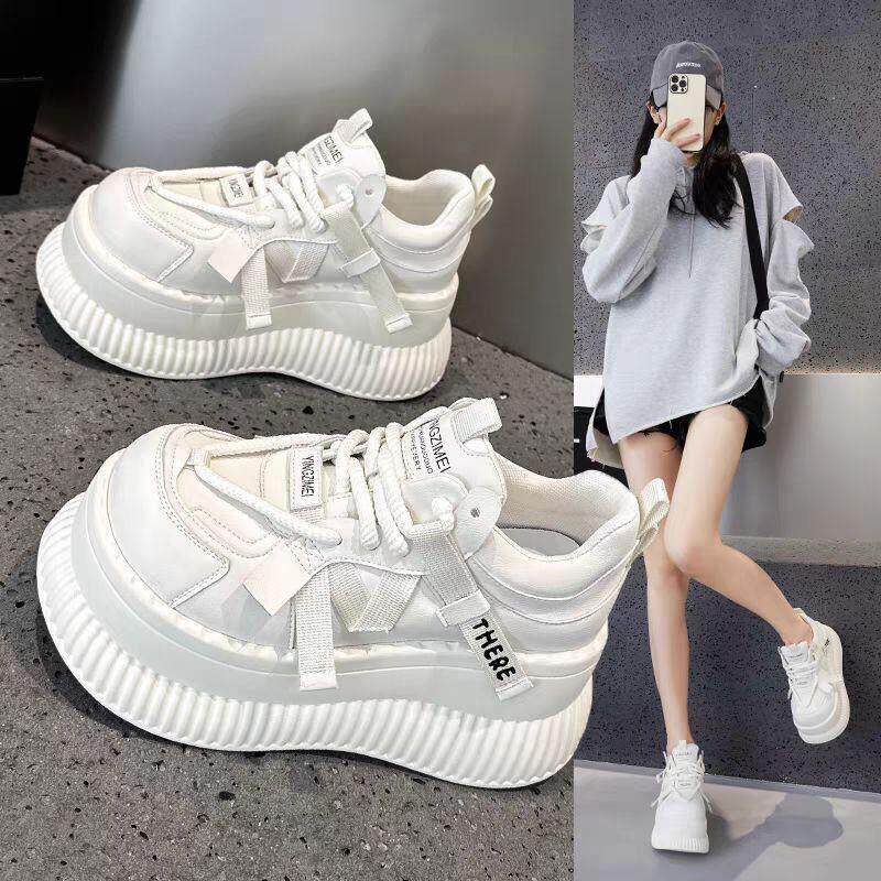 厚底老爹鞋女款小个子增高2025新款爆款春季8cm超火春秋运动鞋子