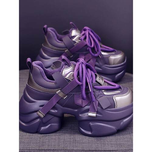 韩国trbottom品牌Dad Shoes for Women 2025新款秋冬羊毛衬里厚底