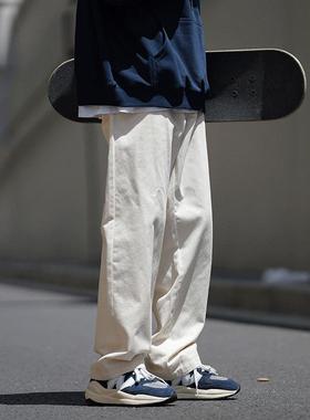 【日系覆古】Ander Jurnal直筒休闲男简约春秋阔腿长裤垂坠拖地裤