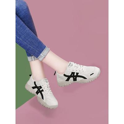 岂止好看!真皮德训鞋女2025秋冬季新款平底单鞋阿甘运动休闲板鞋~