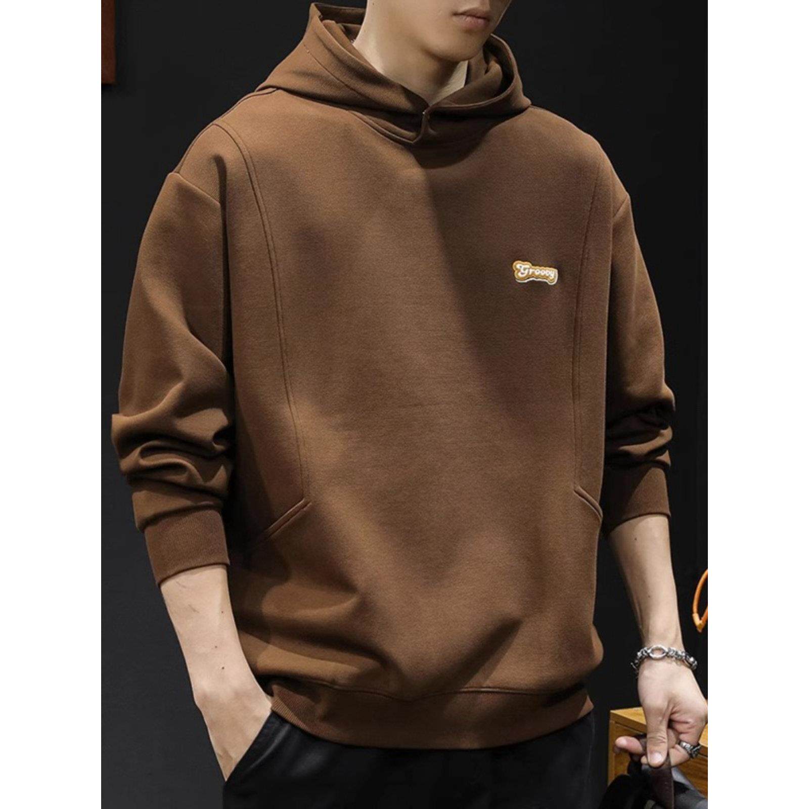 it Afternnaths潮牌⭐美式连帽卫衣男秋冬季加绒加厚新款潮流外套