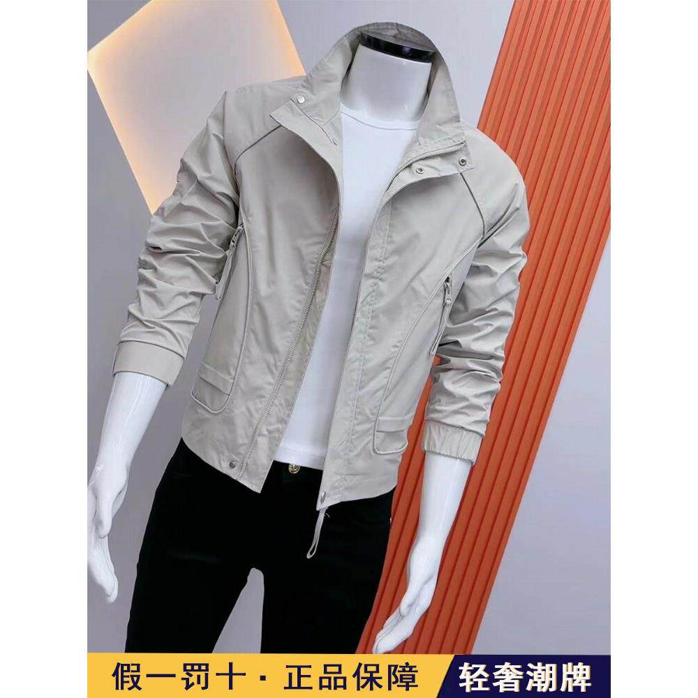 高端正品男士夹克外套春秋新款帅气薄款上衣时尚修身立领短款休闲