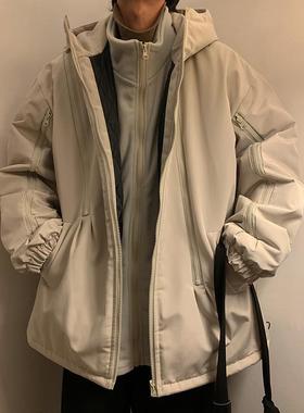 【美式复古】Ander Jurnal摇粒绒棉服春秋两件套古风中衣防风连帽