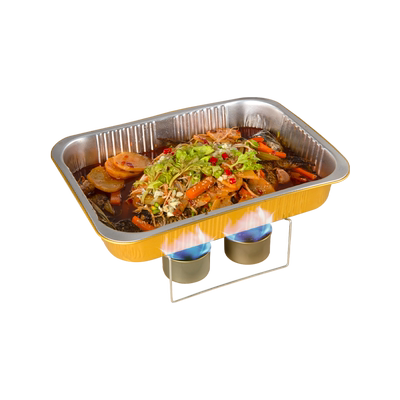 顶逸长方形铝箔餐盒可加热