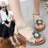 Сандалии, модная летняя детская обувь для принцессы, коллекция 2023, в западном стиле, мягкая подошва, подходит для подростков