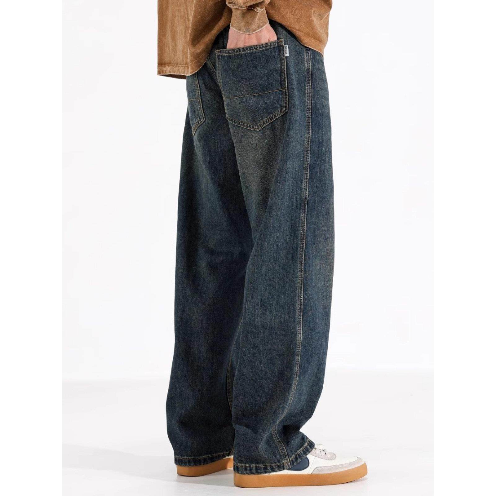 it Afternnaths潮牌直筒牛仔裤男秋冬美式覆古宽松阔腿水洗休闲裤,男装,时尚防晒服,淘宝优惠券,粉丝福利购,淘宝优惠卷