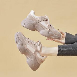 超舒适显脚小~AD Hepburn春夏新款4.5cm增高休闲运动鞋老爹鞋女鞋